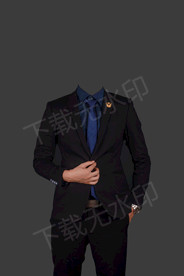 男士半身证件照西装
