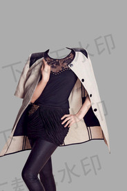 女生半身衣服模板