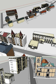 康乐路SU整体模型