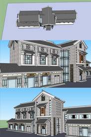 明清风格的商业街