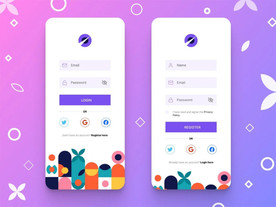 fig素材简约的手机登录注册