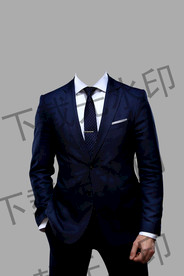 男士西装模板半身