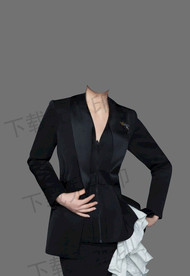 半身西装证件照