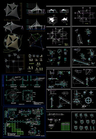 张拉膜亭施工图
