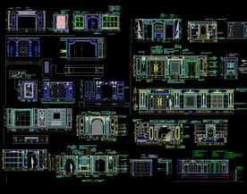 大理石背景墙cad图库