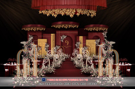 红色婚礼仪式区