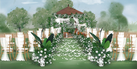 户外婚礼仪式区