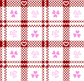 大牌可爱卡通格子