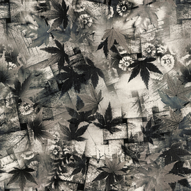 男装底纹叶子花