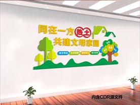 创建文明城市文化墙