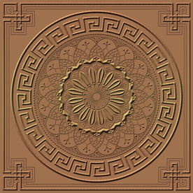 立体铜雕艺术花纹背景