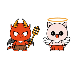 天使与恶魔素材-天使与恶魔图片-天使与恶魔设计模板-昵图网