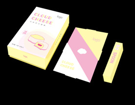 云朵芝士包装设计粉色