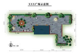 公园广场平面示意图