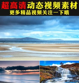 高山森林树木小草蓝天白云视频