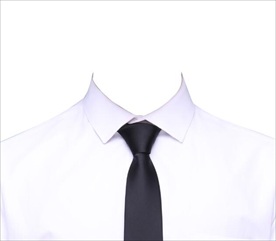 证件照白衬衣领带