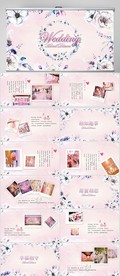 粉色浪漫婚礼纪念册动态PPT
