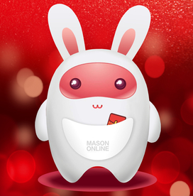 美生乐乐兔形象玩偶