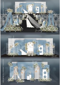 泰式婚礼 雾霾蓝婚礼