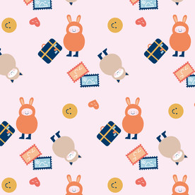 卡通 兔子 笑脸