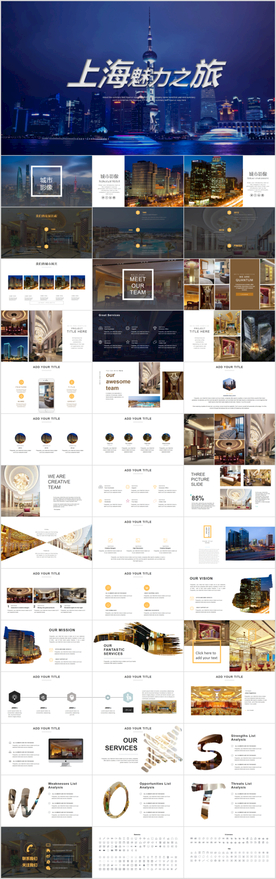 上海印象上海旅游旅行游玩ppt