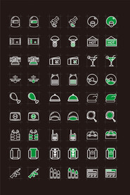 吃鸡主题餐饮UI矢量图标