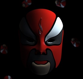 怪诞的京剧脸谱面具-千人千面