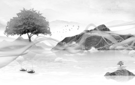 家装 意境高端山水 TIF分层