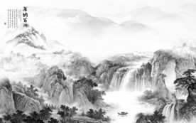 客厅大气唯美山水 TIF分层