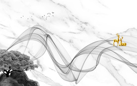 线条高端唯美山水 TIF分层