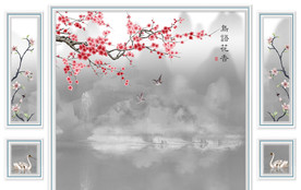 框画意境唯美山水 TIF分层