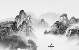 高档简约唯美山水 TIF分层