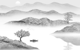 高档意境高端山水 TIF分层