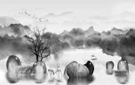 高清 意境唯美山水 TIF分层