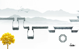 徽派唯美山水 TIF分层