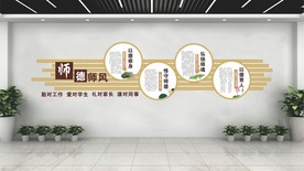 师德师风中式文化墙