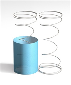 袋装弹簧切面图