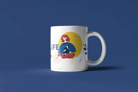 高端文创产品贴图搪瓷茶缸杯子样