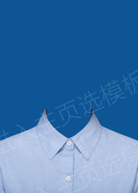 女士证件照蓝色衬衫