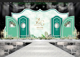 绿色婚礼背景