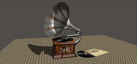 草图大师模型古董留声机