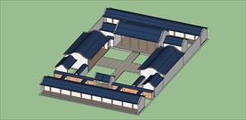 草图大师模型北京四合院