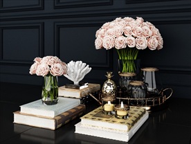 水晶花瓶玫瑰花