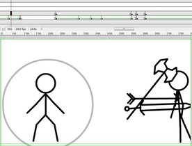 两个火柴人在打斗49秒乱入
