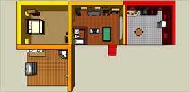 草图大师模型家装模型2居室