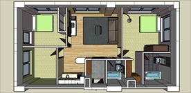 草图大师模型家装模型2居室