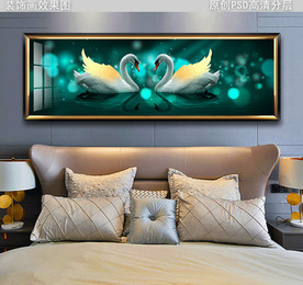 浪漫爱情天鹅湖璀璨晶瓷画