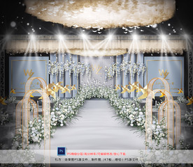 银灰色婚礼仪式区