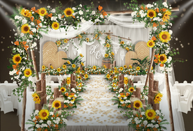 黄色系婚礼仪式区