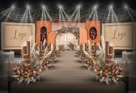 莫兰蒂色系婚礼仪式区